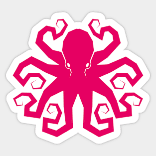 Pink Octopus Sticker